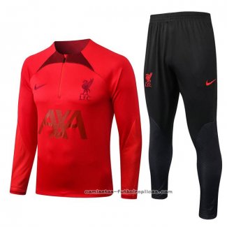 Chandal de Sudadera del Liverpool Nino 2022-2023 Rojo